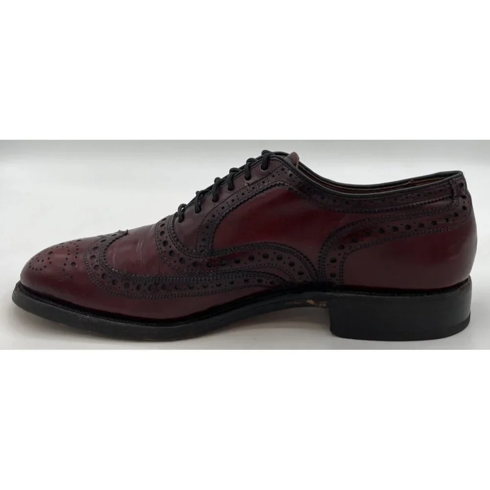 Allen Edmonds MCALLISTER Wing-Tip Burgundy Oxblood Leather Oxfords Men’s Size 6C